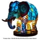 thumbnail image 3 of Lámpara de vidrieras Luz de mesa retro, vidrieras de resina, luz de noche, adorno para el hogar (elefante), 3 of 5