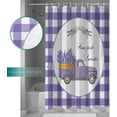 thumbnail image 3 of Truck With Lavender Shower Curtain Farm Fresh Flower Floral Purple Buffalo Check Plaid Shower Curtains for Bathroom Curtain Sets with Hooks Waterproof Fabric Bath Curtain Small Stall Size 36" x 72", 3 of 6