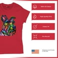 thumbnail image 4 of Tee Hunt My Schnauzer Colors My World T-Shirt Dean Russo Pet Dog Mom Women's T-Shirt Tee, Red, Large, 4 of 5