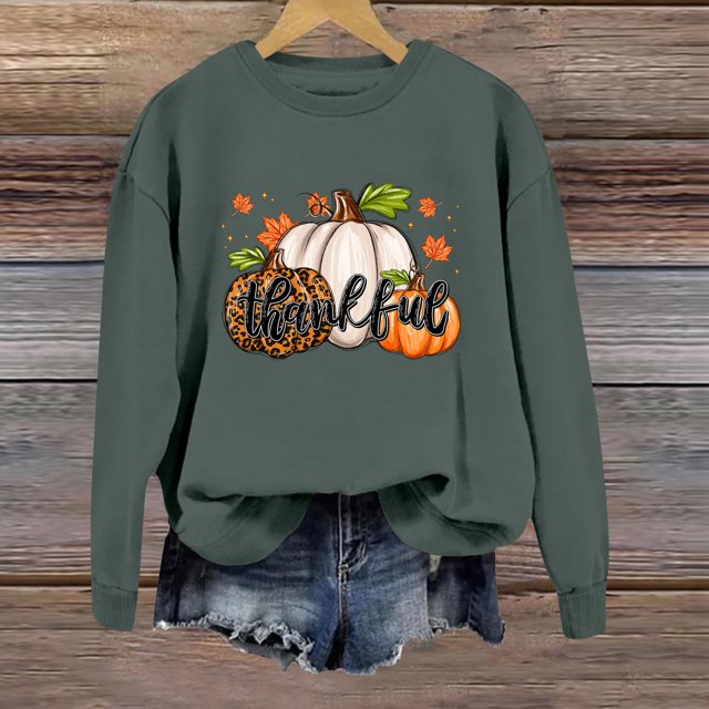 TINZ T-Shirt à Manches Longues Col Rond Imprimé Chandail en Molleton Court pour Femmes Grande Taille Léger à Capuche Zippée