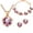 A, variant on Wentin Reduced Jewelry Sets Women Crystal Jewelry Simple Heart Necklace Earrings Bracelet Three-piece Set
