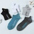 thumbnail image 5 of 10 Pairs Cotton Men's Short Socks Crew Ankle High Quality Breathable Mesh Sports Casual Women Summer Low-Cut Thin Sock for Male 10 Pairs White EUR 42-46(US 10-13), 5 of 6