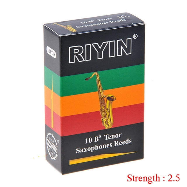 10pcs Tenor Saxophone Reeds Bb Tone Strength 1.5 2.0 2.5 3.0 3.5 4.0 Sax Instrument Reed Hardness 2.5