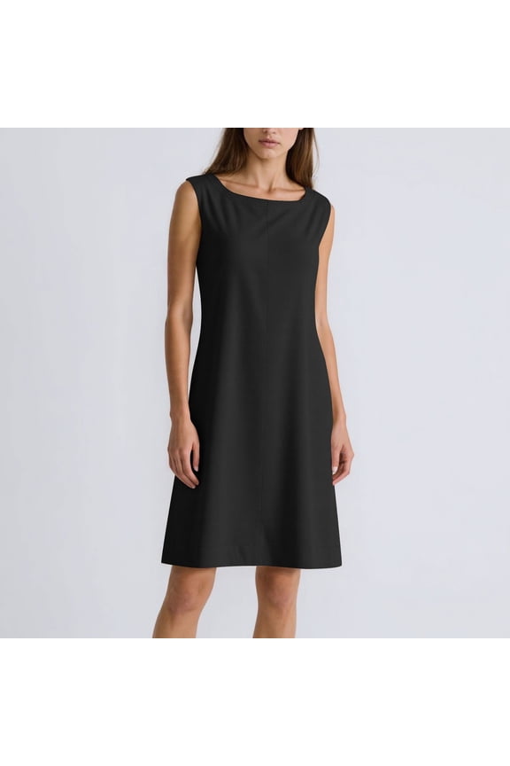 Womens Summer Crew Neck Sleeveless Dress Casual Basic Beach Sunshine Cotton Linen Loose Fitted Mini Dress 2026