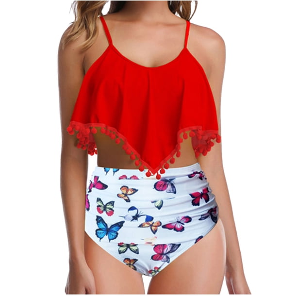 Moda mujer estampado Sexy Bikini push-up acolchado traje de baño traje de baño conjunto de ropa de playa Fridja nalpqowj54122