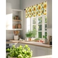 thumbnail image 3 of Valance Curtains for Windows Farm Sunflowers Kitchen Curtians Window Treatment Watercolor Topper Curtain Rod Pocket Valances for Kitchen Bathroom Living Room 42x18in, 3 of 9
