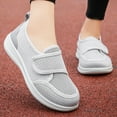 thumbnail image 2 of Casual Slip On Loafers for Women Smart Casual Look Comfortable Women's Casual Shoes Breathable Knit On Flat Lightweight Stylish Hook And Loop Closure Everyday Sneakers For Seniors, 2 of 8