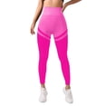 thumbnail image 5 of Celsior Compression Leggings for Women High Waisted No Front Seam Leggings Butt Lift Booty Workout Tights Anti Cellulite Leggings Tummy Control Compression Slim Move Cellulite Leggings Hot Pink L, 5 of 5