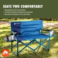 thumbnail image 4 of Ozark Trail Directors Camping Loveseat with Side Tables, Blue, Outdoors, Camping, 4 of 14