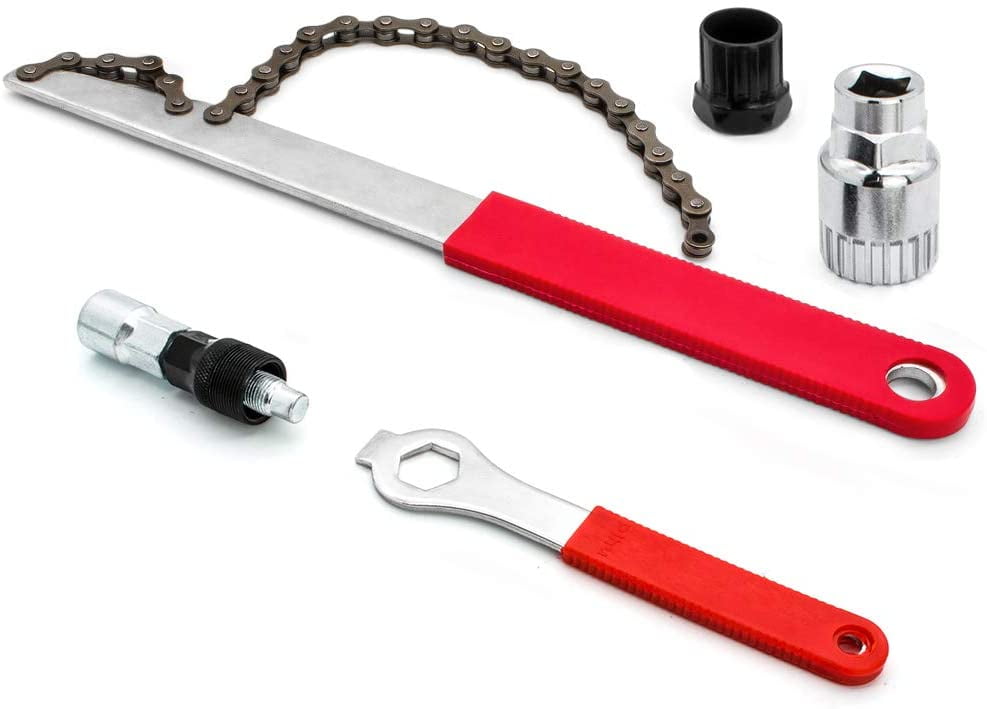 GLST Bike Chain Tool Kit with Chain Whip, Wrench, Bike Crank Puller
