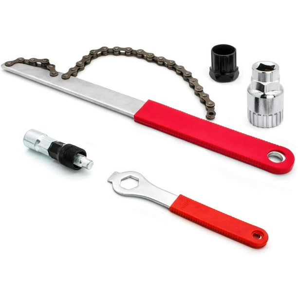 GLST Bike Chain Tool Kit with Chain Whip, Wrench, Bike Crank Puller, Bottom Bracket Remover