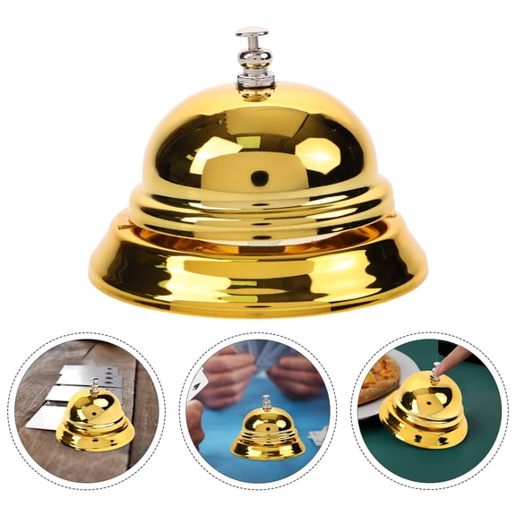 TOYMYTOY Fashionable Golden Call Bell Easy to Carry Perfect for Reception Areas