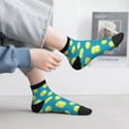 thumbnail image 6 of Uemuo Ball Tennis Printed Crew Socks, Moisture-Wicking Socks, Athletic Socks for Men Breathable Cushion Socks Casual Sport Socks for Running Traveling, 6 of 6