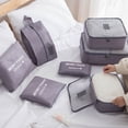 thumbnail image 4 of 6/7PCS Set Travel Organizer Storage Bags Multifunction Packing Cube Bag For Clothes Tidy Portable Wardrobe Suitcase Pouch Case 6pcs-red star, 4 of 6