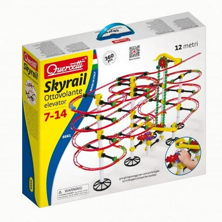 Quercetti Skyrail Skyrail Ottovolante Roller Coaster with elevator track building system. Made in