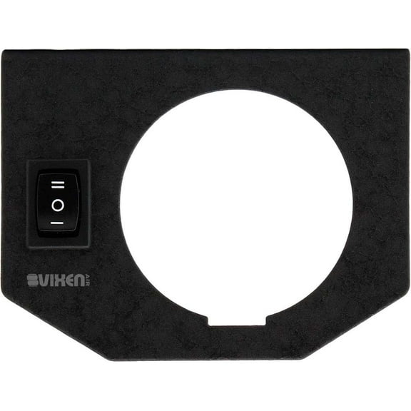 Vixen Air Single Gauge / 1 Installed Switch Metal Dash Panel for Air Ride/Suspension Black VXF1GP1R