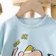 thumbnail image 4 of Nwiuh Premium Cotton Toddler Boy Short Sleeve T-Shirt & Shorts Set Summer Outfits Clothes Light Blue for Size 6-12 Months, 4 of 5