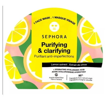 Sephora Lemon Extract Moisturizing Glow Face Mask/Sheet Mask Great Product New