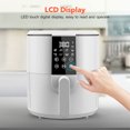 thumbnail image 4 of KITCHER 1200W 3.5Qt Air Fryer with Touch Digital Screen and 50 Cookbooks, Easy to Use, White, 4 of 9