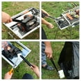 thumbnail image 3 of MEIBUTYUP 5-Piece Black Metal Tongs Set for Outdoor Camping, Barbecue, Grilling and Kitchen Use, 3 of 6