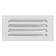 thumbnail image 1 of Cubierta de ventilación de aluminio Uxcell de 8 x 4 pulgadas, cubierta de rejilla de ventilación HVAC con lamas, tono plateado, 1 of 7