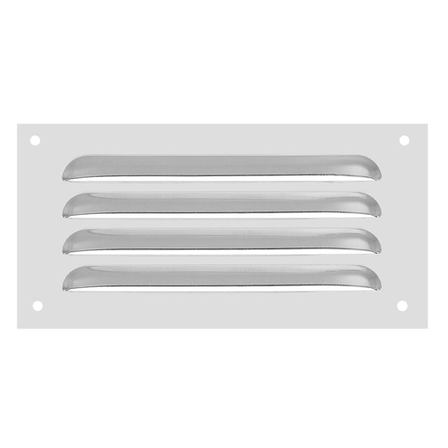 Cubierta de ventilación de aluminio Uxcell de 8 x 4 pulgadas, cubierta de rejilla de ventilación HVAC con lamas, tono plateado