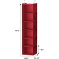 thumbnail image 3 of bvcdtgh Organisateur et Rangement Suspendus pour Garde-Robe Étagères de Rangement Suspendues pour Garde-Robe à 6 Tablettes Gris, 3 of 8