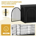 thumbnail image 5 of 39.4" Wooden Dog Crate Furniture TV Stand, Indoor Dog Kennel for Small/Medium/Large Dogs, Black, 5 of 8