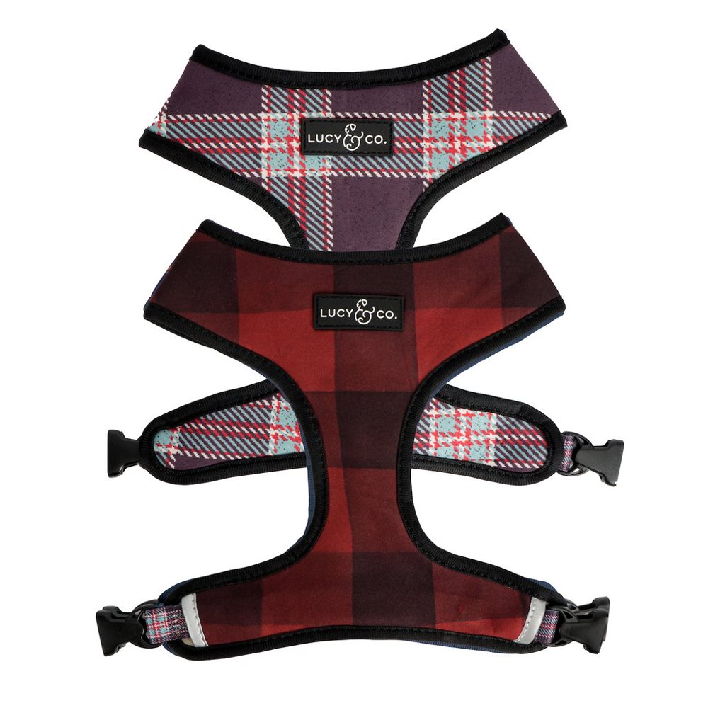 Lucy & Co. Holly Jolly Reversible Dog Harness