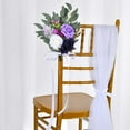 thumbnail image 1 of Xihbxyly Flores para Respaldo de Silla de Boda, Elegante Ramo de Rosas de Seda, Decoración Romántica para Pasillo, Fácil Instalación de Lazos, Configuración Versátil para Bodas, Ceremonias En Hotel o, 1 of 6