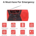 thumbnail image 2 of Radio portátil Yotijar FM Weather rojo, 2 of 10