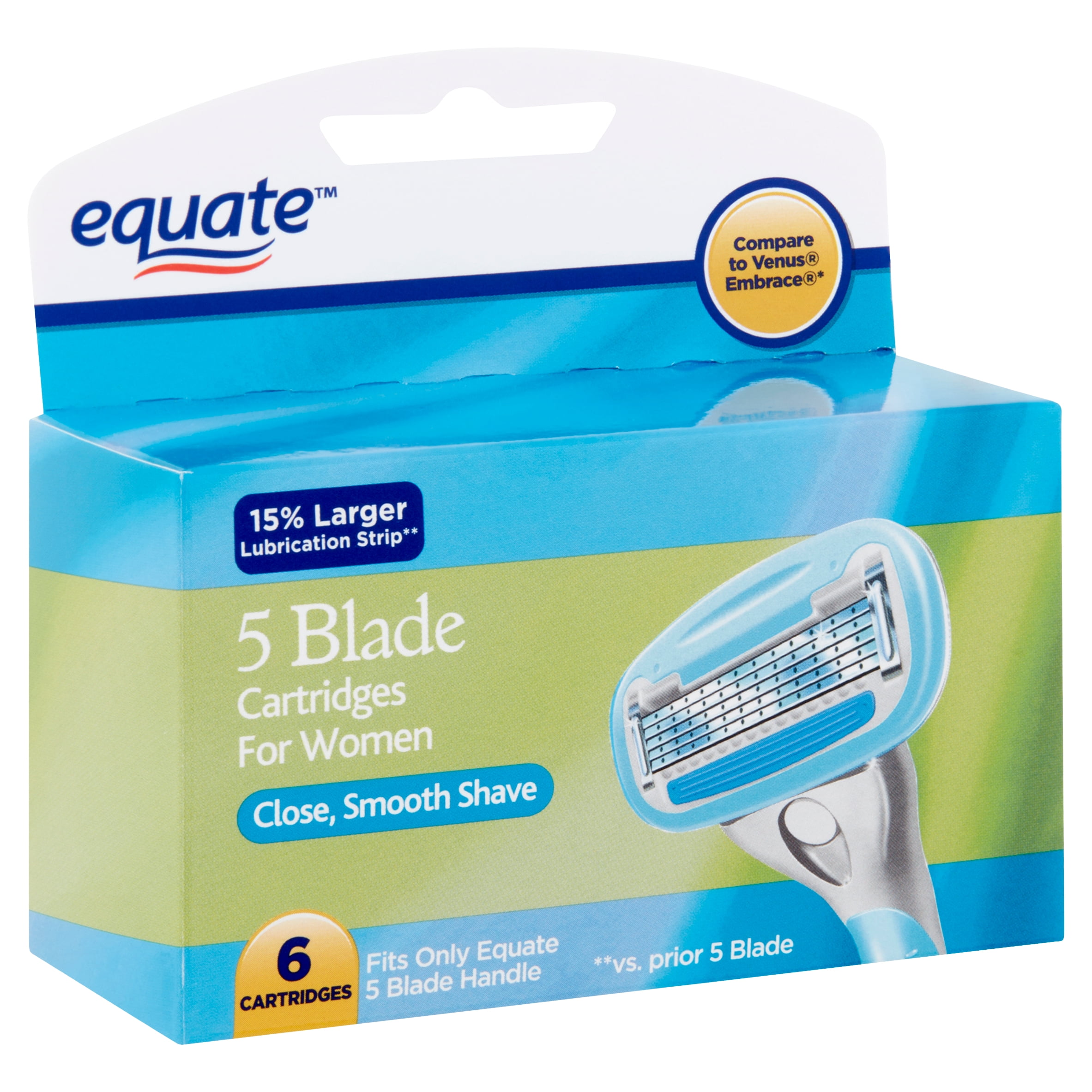 Equate 5 Blade Cartridges for Women, 6 count