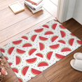 thumbnail image 4 of Sikiie Watermelon Print Flannel Anti-slip Floor Mat 16x24in, Thickened Dustproof Entrance Door Mat Floor Mat for Kitchen, Bathroom, Laundry Room, 4 of 7