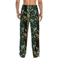 thumbnail image 3 of Goofa Lilies Flowers Printed Soft Pajama Pants for Men, Wide Leg Comfy Casual Lounge Yoga Pants-, 3 of 9