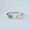 Sterling Silver, variant on Baguette Gemstone Open Band Ring, Emerald & Opal Cuff Ring,Two Stone Ring, Delicate Ring, Stackable Ring, Minimalist Ring,