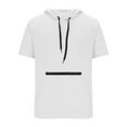 thumbnail image 3 of SwiftWear Short Sleeve Hoodie for Men Kangaroo Pocket Hooded T Shirts Casual Solid Athleisure Tee Tops XXXL, 3 of 7