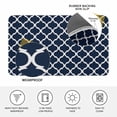 thumbnail image 3 of Navy Blue Morocco Pattern Door Mat Indoor Outdoor, White Moroccan Geometric Art Non Slip Welcome Mat with Rubber Backing, Absorbent Fabric Front Door Mats Entryway Rug for Home Patio Entrance 18"x30", 3 of 9
