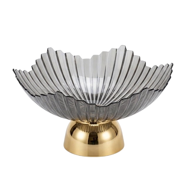 Frutero con pedestal, versátil, moderno y práctico, ideal como regalo de inauguración de casa o para guardar aperitivos. Bandeja para frutas, perfecta Gris claro