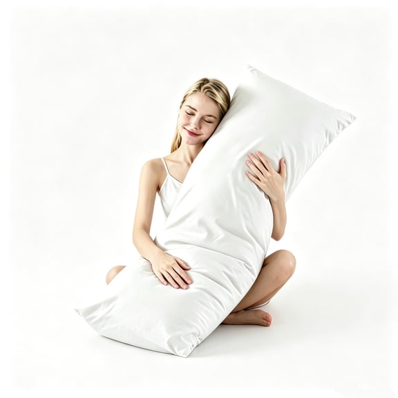 BedTreat Full Body Pillow Insert for Adults - Soft & Fluffy Body Pillow for Side Sleepers - Long & Breathable Body Pillow Insert(20 X 54,White)