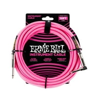 Braided Straight/Angle Instrument Cable Neon Pink 10ft