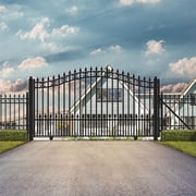 ALEKO Garden Yard Steel Single Sliding 16 Gate St. Louis Style with Gate Opener