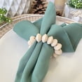 thumbnail image 5 of Dalrosia 6PCS Wooden Beads Napkin Rings Rustic Wooden Napkin Ring Holder for Table Decoration Handmade Napkin Ring with Wood Beads, 5 of 5
