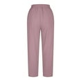 thumbnail image 4 of VSSSJ Women's Fashionable Pants Relaxed Solid Color Drawstring Elastic Waist Long Pants with Pocket Casual Baggy Street Style Sweatpants Pink XXXXL, 4 of 6