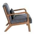 thumbnail image 5 of Aukfa Corduroy Mid Century Modern Accent Chair w/ Wood Frame&Pillow for Living Room, Gray, 5 of 10