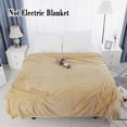 thumbnail image 2 of Unique Bargains Home Bedroom Soft Microplush Fleece Throw Blanket for Queen Bed Camel Color, 2 of 10