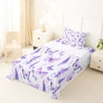 thumbnail image 5 of Erosebridal Rustic Plant Lavender Twin Sheet Sets,Wild Animal Butterfly Bedding For Men Women 3 Pieces, 5 of 6