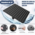 thumbnail image 2 of Regaderas para Baño,Combo de Lluvia de Alta Presión de 10'' y 9'' Shower Head,180° Ajustable,Regadera Ahorradora con 3 Modos de Rociado,con Brazo de Extensión de 11'' y Ganchos,para Baño,Hotel(Negro), 2 of 9