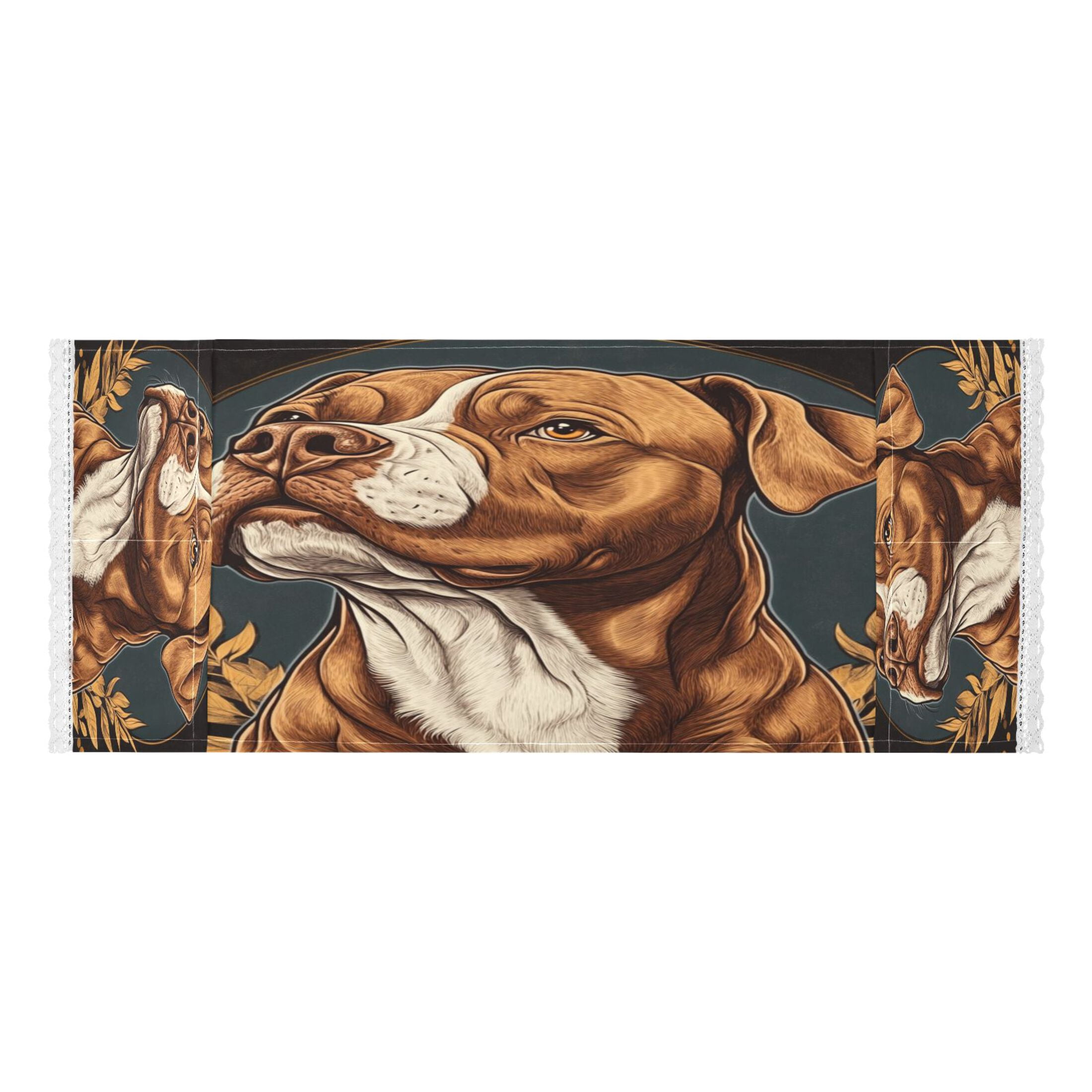 WOBOGO Brown Pit Bull Illustration Washing Machine Cloth Dryer Refrigerator Top Cover Protective Non-Slip Mat For Kitchen Laundry