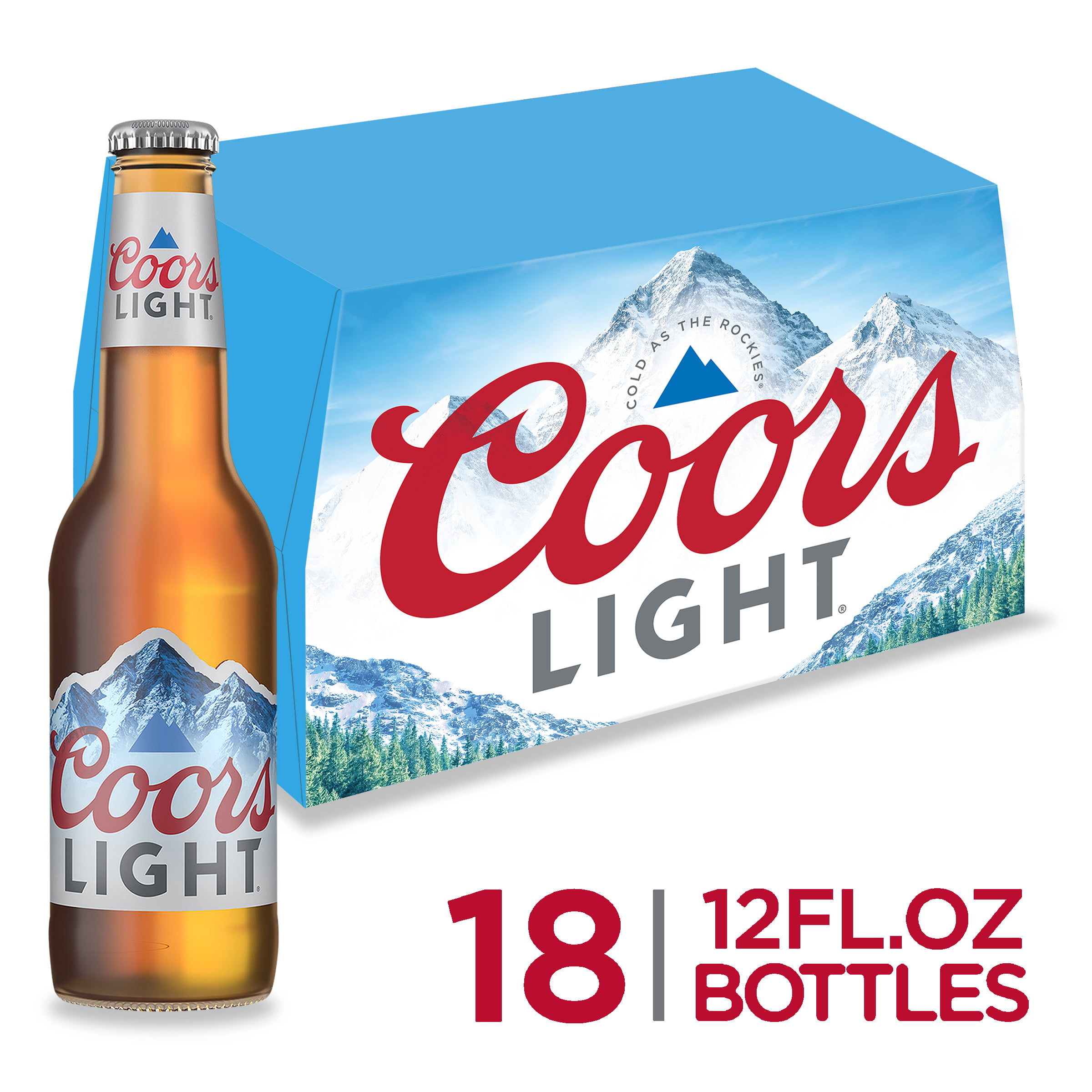 Coors Light Beer American Light Lager Beer 42 Abv 18 Pack 12 Oz