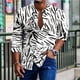 thumbnail image 1 of Camisa con estampado de leopardo para hombre, con puños, a la moda, informal, suave y cómoda, de alta gama, para fiesta, ropa urbana de manga larga para hombre, 1 of 6